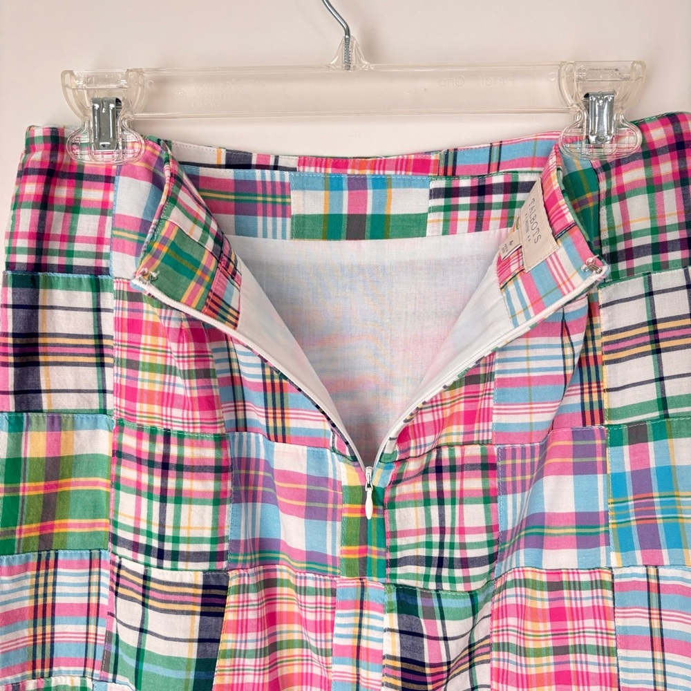 Talbots Madras Colorful Patchwork Women's Cotton Skirt Size 4 Petite - Picture 7 of 12